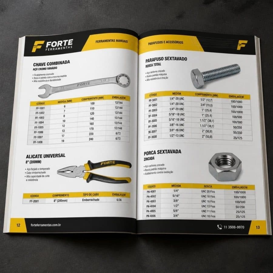 Catálogo de uma distribuidora de ferramentas