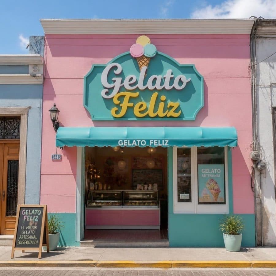 Fachada de uma sorveteria